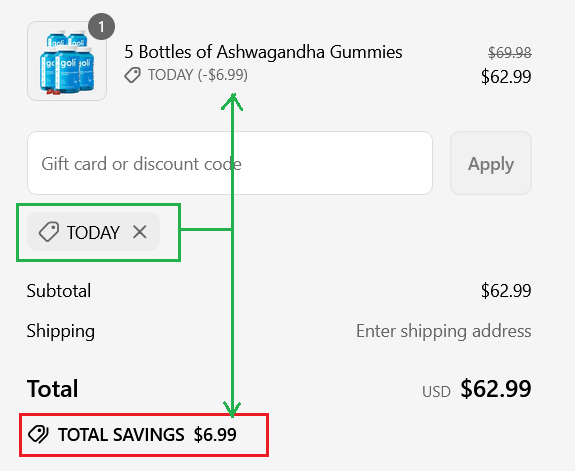 Goli Coupon Code Savings